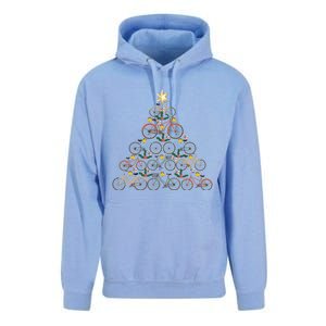 Bicycle Christmas Tree Funny Biker Bicyclist Xmas For Family Meaningful Gift Unisex Surf Hoodie