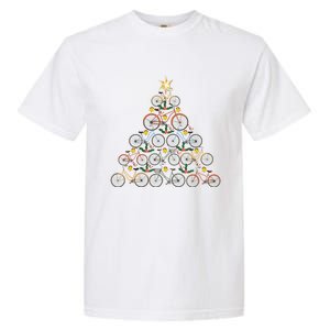 Bicycle Christmas Tree Funny Biker Bicyclist Xmas For Family Meaningful Gift Garment-Dyed Heavyweight T-Shirt