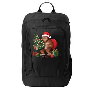 Bigfoot Christmas Tree Lights Xmas Sasquatch Lovers City Backpack