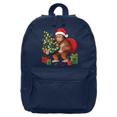 Bigfoot Christmas Tree Lights Xmas Sasquatch Lovers 16 in Basic Backpack