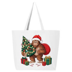 Bigfoot Christmas Tree Lights Xmas Sasquatch Lovers 25L Jumbo Tote