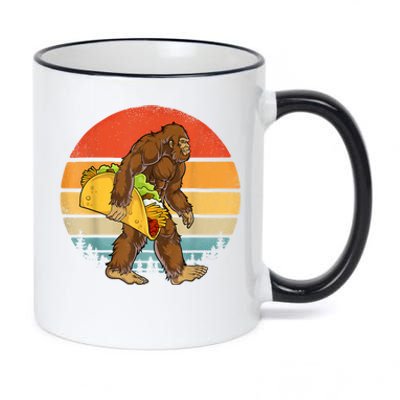 Bigfoot Carrying Taco Funny Cinco De Mayo Boy Men Sasquatch 11oz Black Color Changing Mug