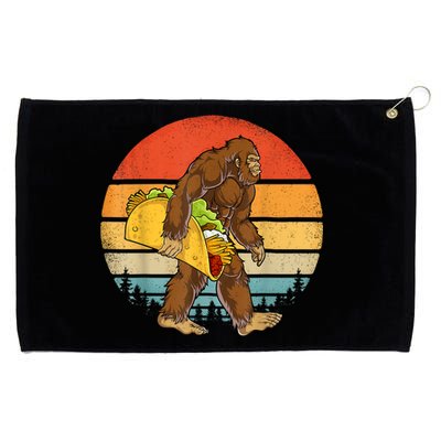 Bigfoot Carrying Taco Funny Cinco De Mayo Boy Men Sasquatch Grommeted Golf Towel