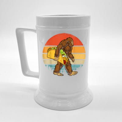 Bigfoot Carrying Taco Funny Cinco De Mayo Boy Men Sasquatch Beer Stein