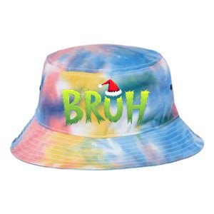 Bruh Christmas Teens Funny Christmas Humor Meme Tie Dye Newport Bucket Hat