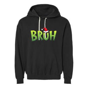 Bruh Christmas Teens Funny Christmas Humor Meme Garment-Dyed Fleece Hoodie