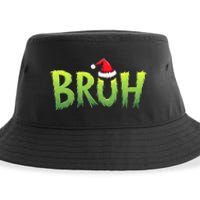 Bruh Christmas Teens Funny Christmas Humor Meme Sustainable Bucket Hat