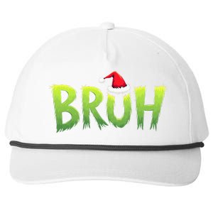 Bruh Christmas Teens Funny Christmas Humor Meme Snapback Five-Panel Rope Hat