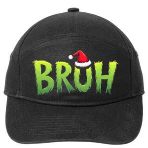 Bruh Christmas Teens Funny Christmas Humor Meme 7-Panel Snapback Hat