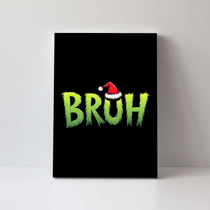 Bruh Christmas Teens Funny Christmas Humor Meme Canvas