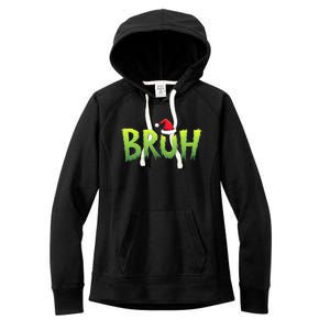 Bruh Christmas Teens Funny Christmas Humor Meme Women's Fleece Hoodie