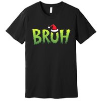 Bruh Christmas Teens Funny Christmas Humor Meme Premium T-Shirt