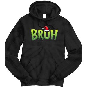 Bruh Christmas Teens Funny Christmas Humor Meme Tie Dye Hoodie