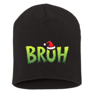 Bruh Christmas Teens Funny Christmas Humor Meme Short Acrylic Beanie