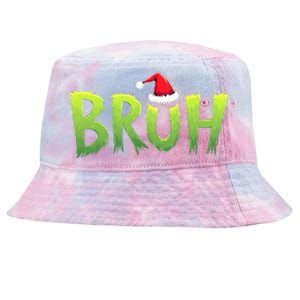 Bruh Christmas Teens Funny Christmas Humor Meme Tie-Dyed Bucket Hat