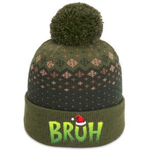 Bruh Christmas Teens Funny Christmas Humor Meme The Baniff Cuffed Pom Beanie