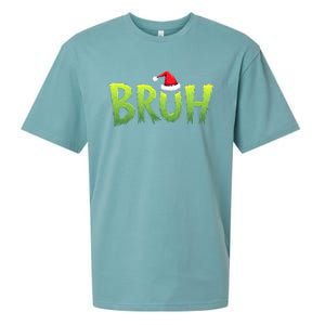 Bruh Christmas Teens Funny Christmas Humor Meme Sueded Cloud Jersey T-Shirt