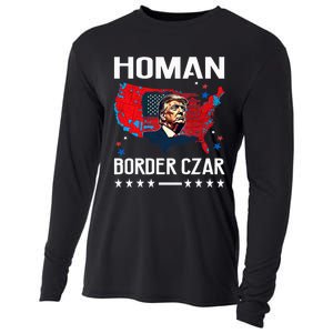 Border Czar Tom Homan Trump President Elect Maga Support Cooling Performance Long Sleeve Crew