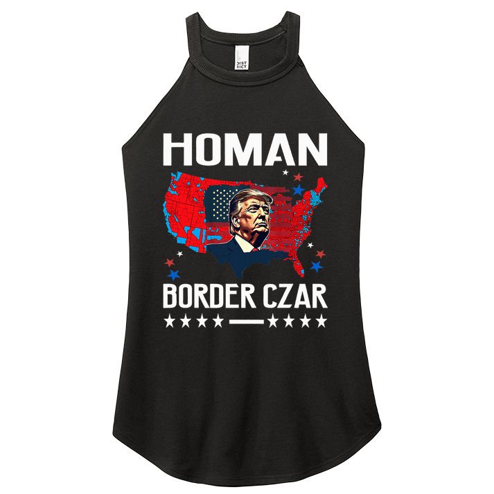 Border Czar Tom Homan Trump President Elect Maga Support Women's Perfect Tri Rocker Tank