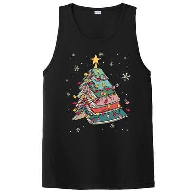 Books Christmas Tree Reading Book Teacher Librarian Xmas Gift PosiCharge Competitor Tank