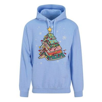 Books Christmas Tree Reading Book Teacher Librarian Xmas Gift Unisex Surf Hoodie