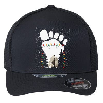 Bigfoot Christmas Tree Lights Sasquatch Loch Ness Nessie Pj Flexfit Unipanel Trucker Cap