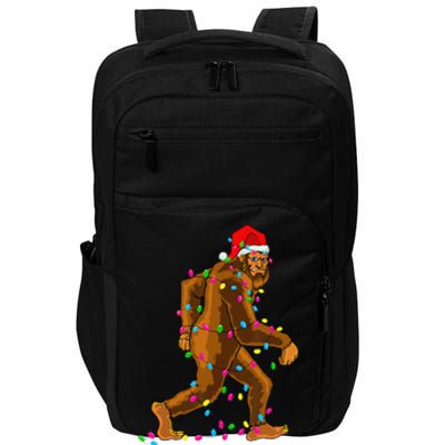 Bigfoot Christmas Tree Lights Xmas Funny Sasquatch Lovers Impact Tech Backpack