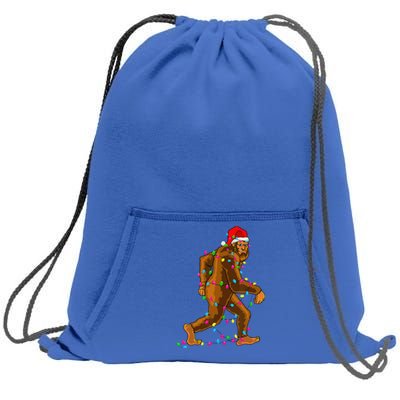 Bigfoot Christmas Tree Lights Xmas Funny Sasquatch Lovers Sweatshirt Cinch Pack Bag