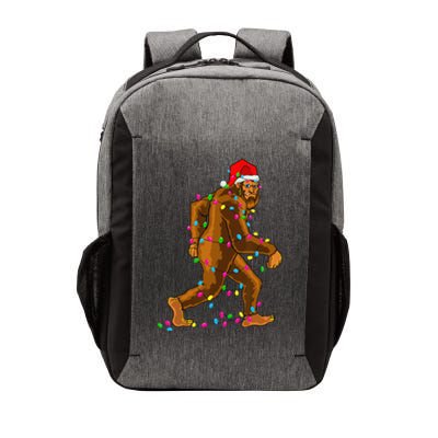 Bigfoot Christmas Tree Lights Xmas Funny Sasquatch Lovers Vector Backpack