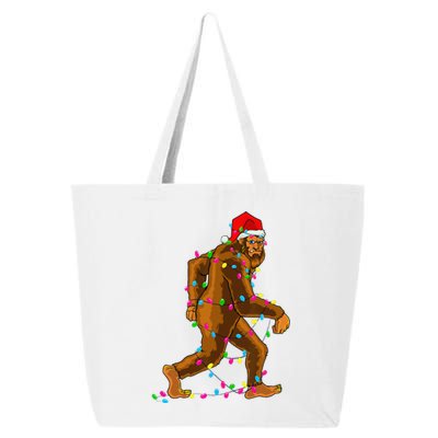 Bigfoot Christmas Tree Lights Xmas Funny Sasquatch Lovers 25L Jumbo Tote