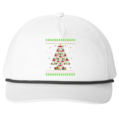 Baseball Christmas Tree Ugly Sweater Santa Baseball Xmas Funny Gift Snapback Five-Panel Rope Hat