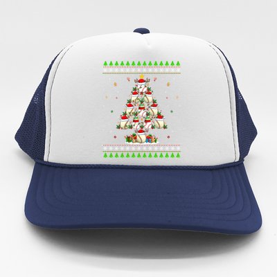 Baseball Christmas Tree Ugly Sweater Santa Baseball Xmas Funny Gift Trucker Hat