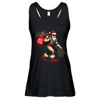 Bigfoot Christmas Tree Lights Xmas Sasquatch Lovers Ladies Essential Flowy Tank