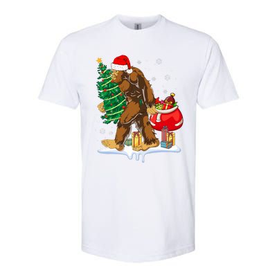 Bigfoot Christmas Tree Lights Xmas Sasquatch Lovers Softstyle CVC T-Shirt