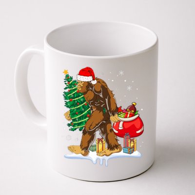 Bigfoot Christmas Tree Lights Xmas Sasquatch Lovers Coffee Mug