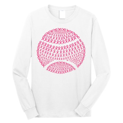 Breast Cancer Tennis Breast Cancer Awareness Tennis Pink Ribbons Long Sleeve Shirt