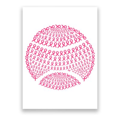 Breast Cancer Tennis Breast Cancer Awareness Tennis Pink Ribbons Poster
