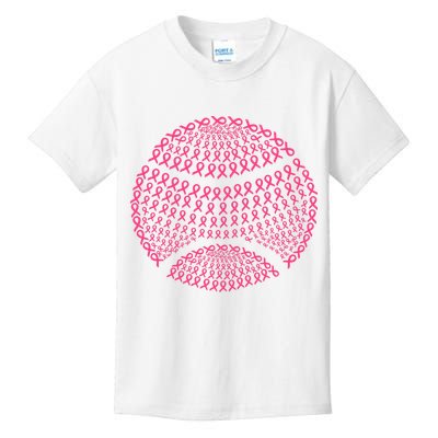Breast Cancer Tennis Breast Cancer Awareness Tennis Pink Ribbons Kids T-Shirt