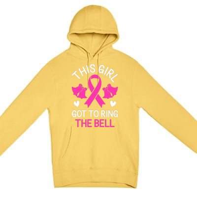 Breast Cancer This Girl Got To Ring The Bell Chemo Grad Premium Pullover Hoodie