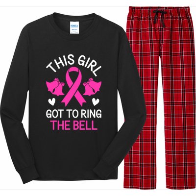 Breast Cancer This Girl Got To Ring The Bell Chemo Grad Long Sleeve Pajama Set