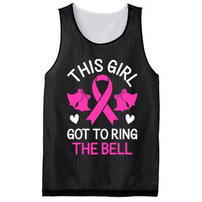 Breast Cancer This Girl Got To Ring The Bell Chemo Grad Mesh Reversible Basketball Jersey Tank
