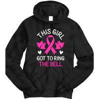 Breast Cancer This Girl Got To Ring The Bell Chemo Grad Tie Dye Hoodie