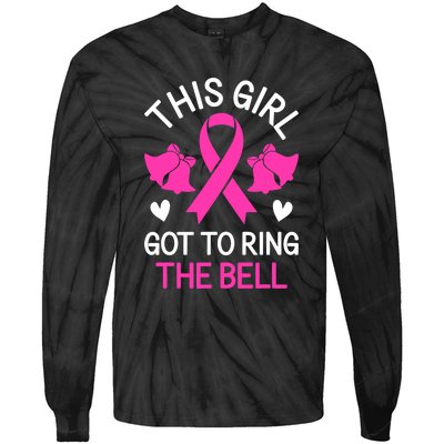 Breast Cancer This Girl Got To Ring The Bell Chemo Grad Tie-Dye Long Sleeve Shirt