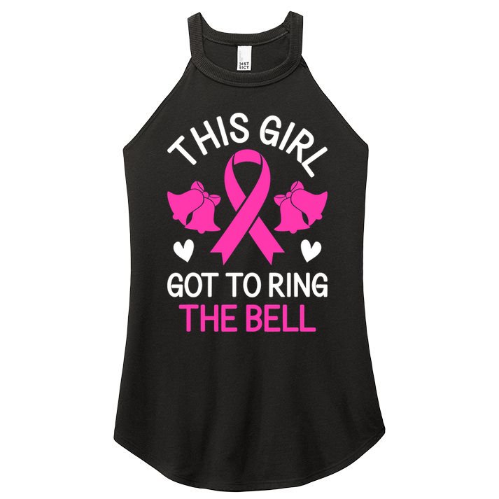 Breast Cancer This Girl Got To Ring The Bell Chemo Grad Women's Perfect Tri Rocker Tank