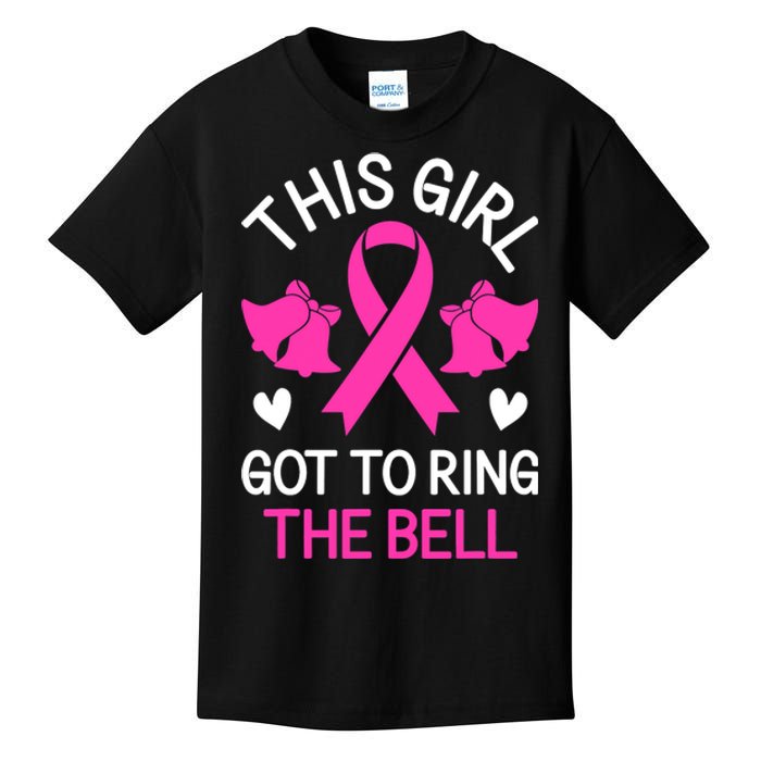 Breast Cancer This Girl Got To Ring The Bell Chemo Grad Kids T-Shirt