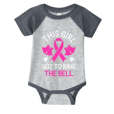 Breast Cancer This Girl Got To Ring The Bell Chemo Grad Infant Baby Jersey Bodysuit