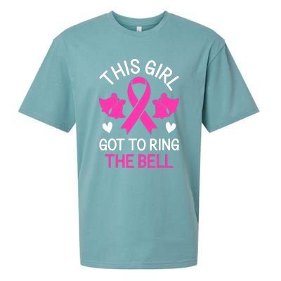 Breast Cancer This Girl Got To Ring The Bell Chemo Grad Sueded Cloud Jersey T-Shirt