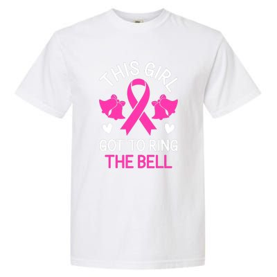 Breast Cancer This Girl Got To Ring The Bell Chemo Grad Garment-Dyed Heavyweight T-Shirt