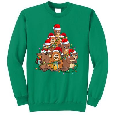 Beavers Christmas Tree Lights Xmas Pajamas For Family Sweatshirt