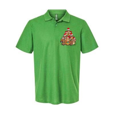 Beavers Christmas Tree Lights Xmas Pajamas For Family Softstyle Adult Sport Polo